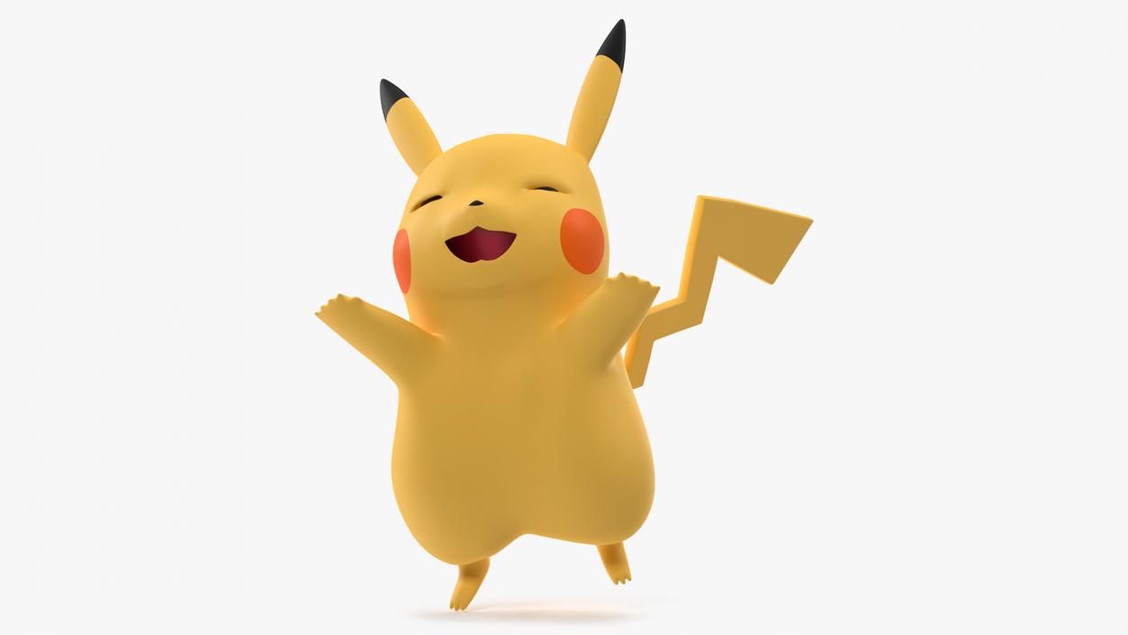 3D Pikachu Happy Pose model