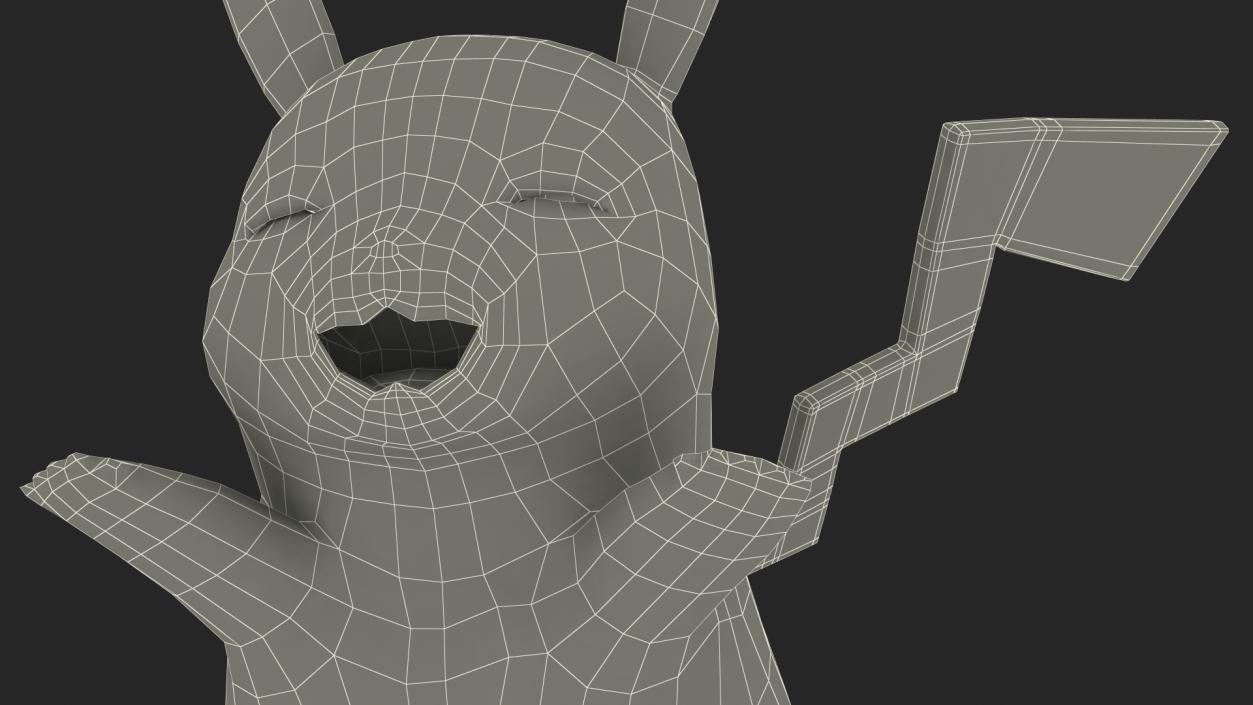 3D Pikachu Happy Pose model