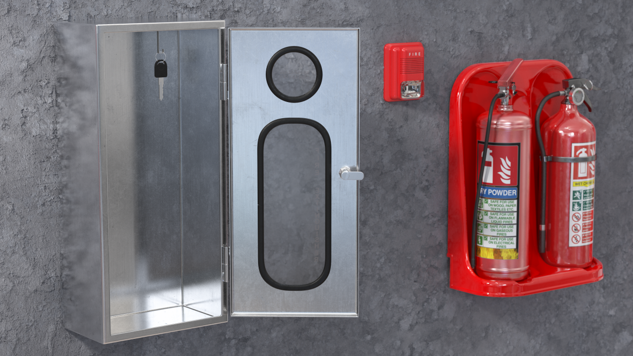 Fire Extinguisher Storage Box 3D model