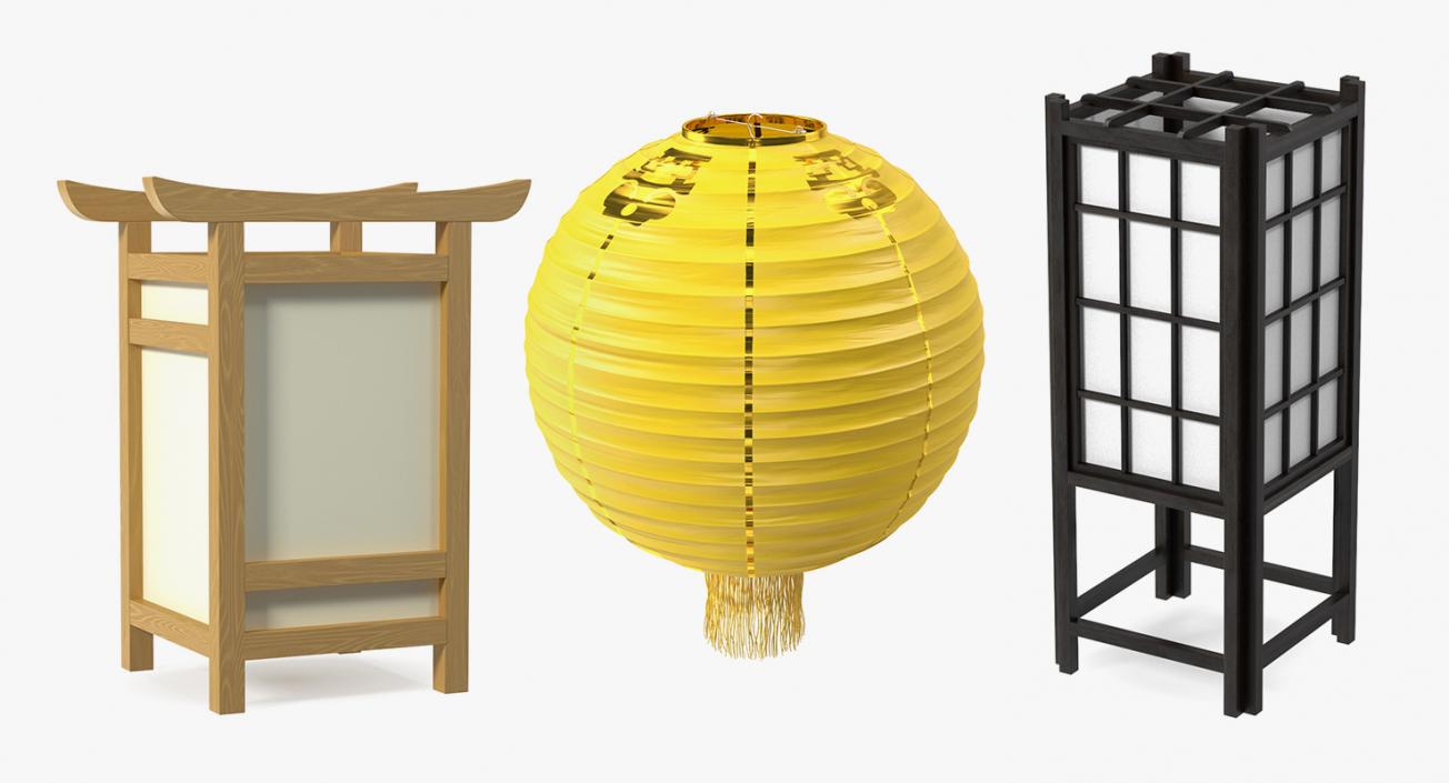 Asian Lantern Illuminate Accessories Collection 3D