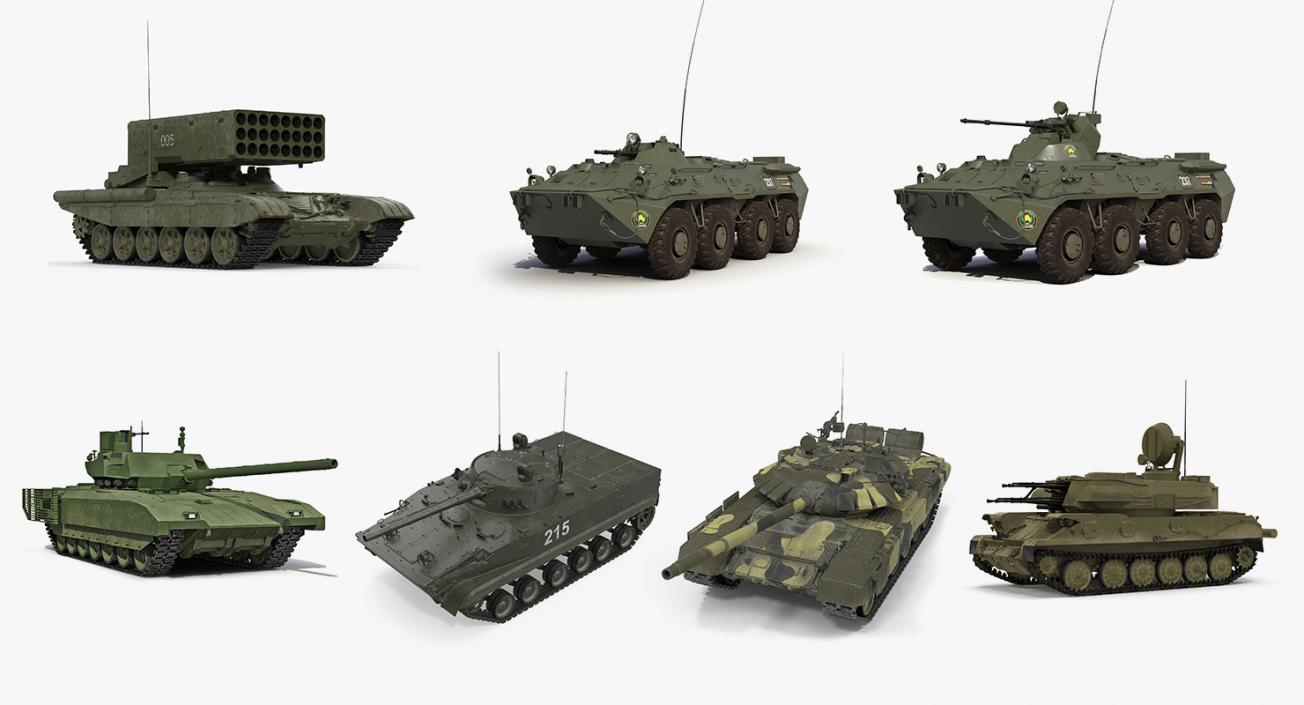 Russian Tanks Collection 3D model