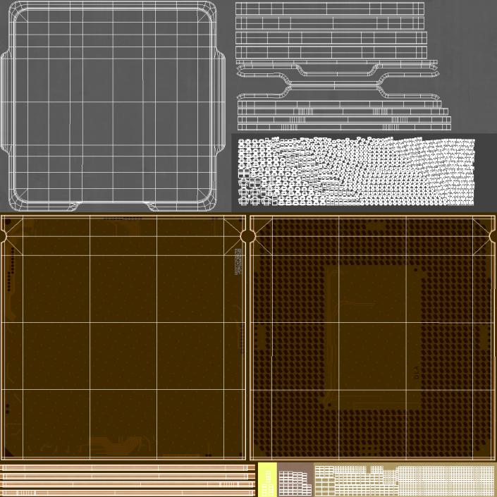 3D Central Processing Unit model