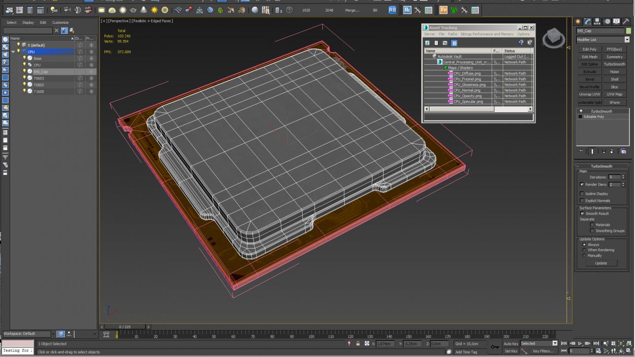 3D Central Processing Unit model