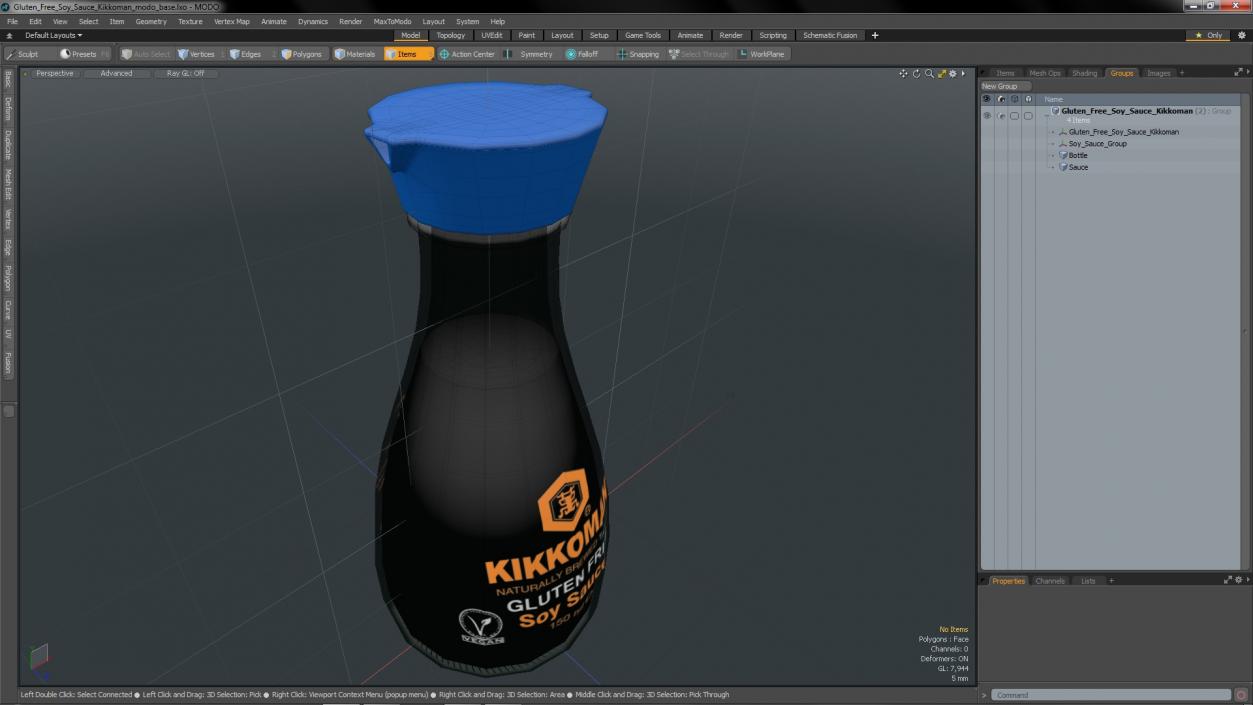 3D model Gluten Free Soy Sauce Kikkoman