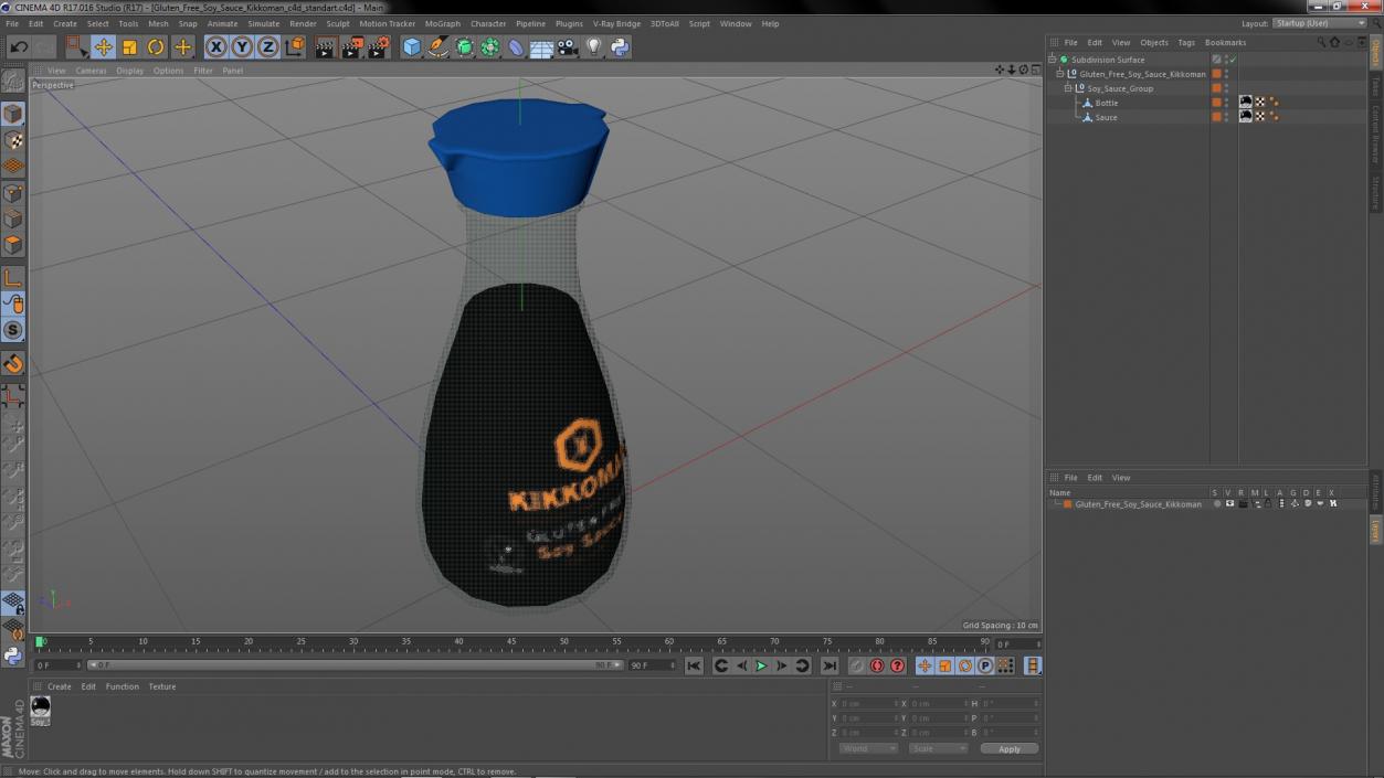 3D model Gluten Free Soy Sauce Kikkoman