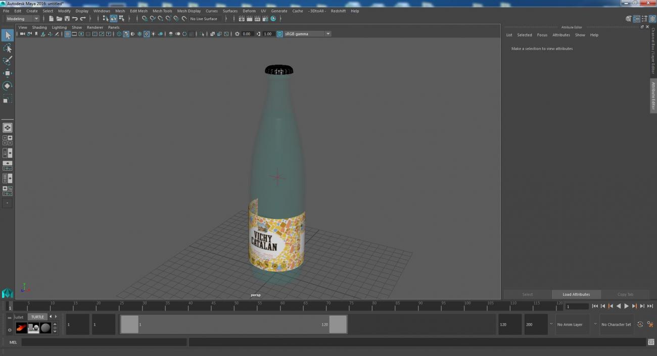 Vichy Catalan Mineral Water Bottle 3D model