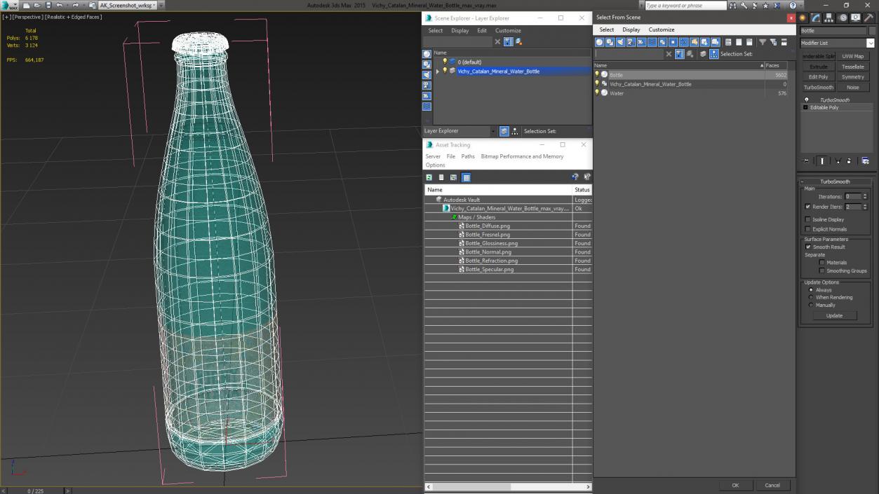 Vichy Catalan Mineral Water Bottle 3D model