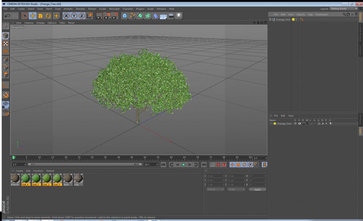 3D Orange Tree