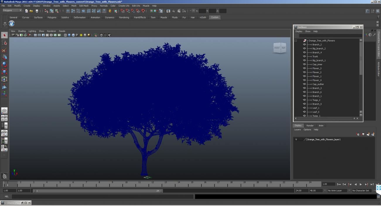 3D Orange Tree