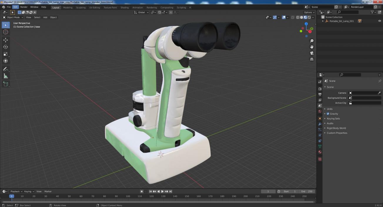 3D Portable Slit Lamp model