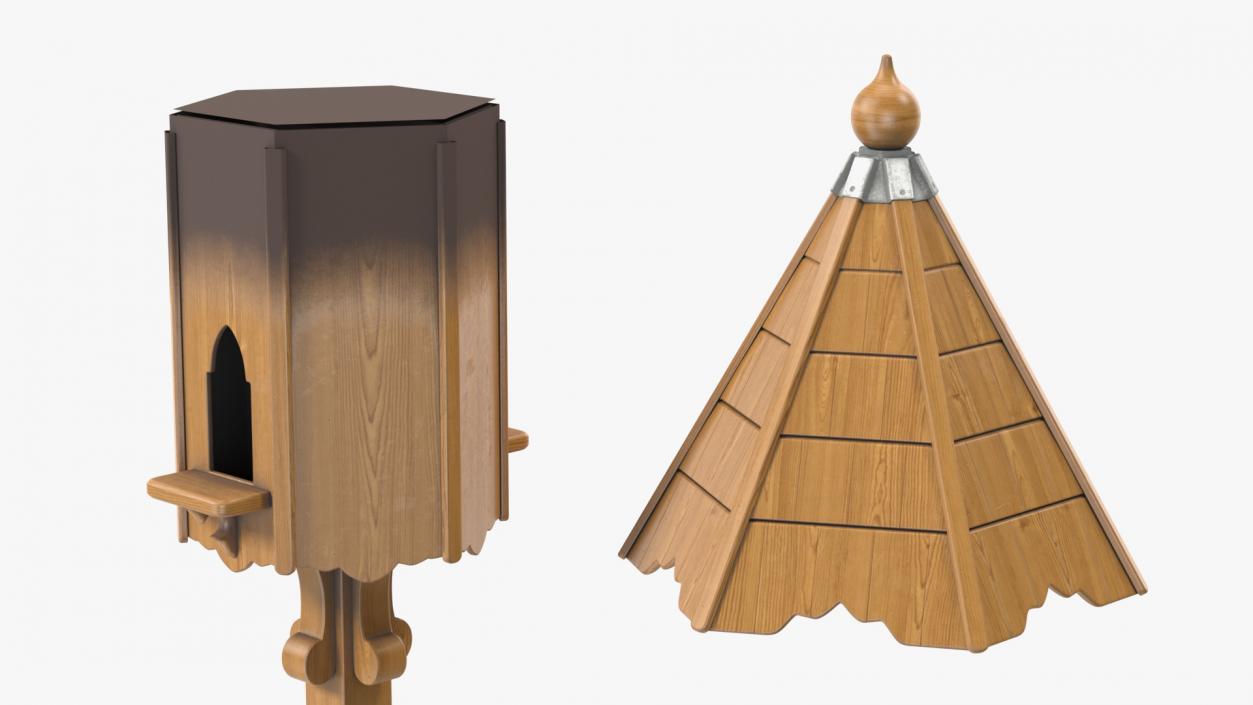 Windsor Two Nest Dovecote Wooden 3D