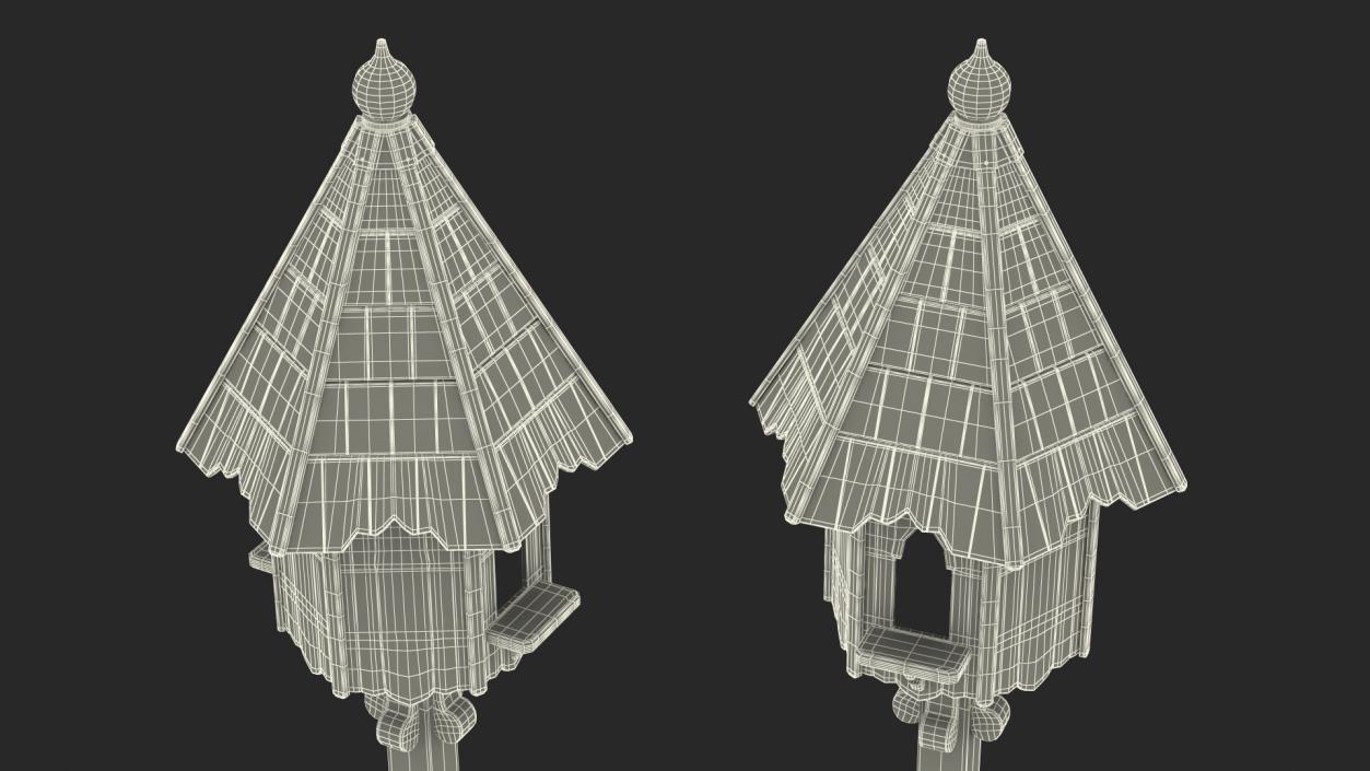 Windsor Two Nest Dovecote Wooden 3D