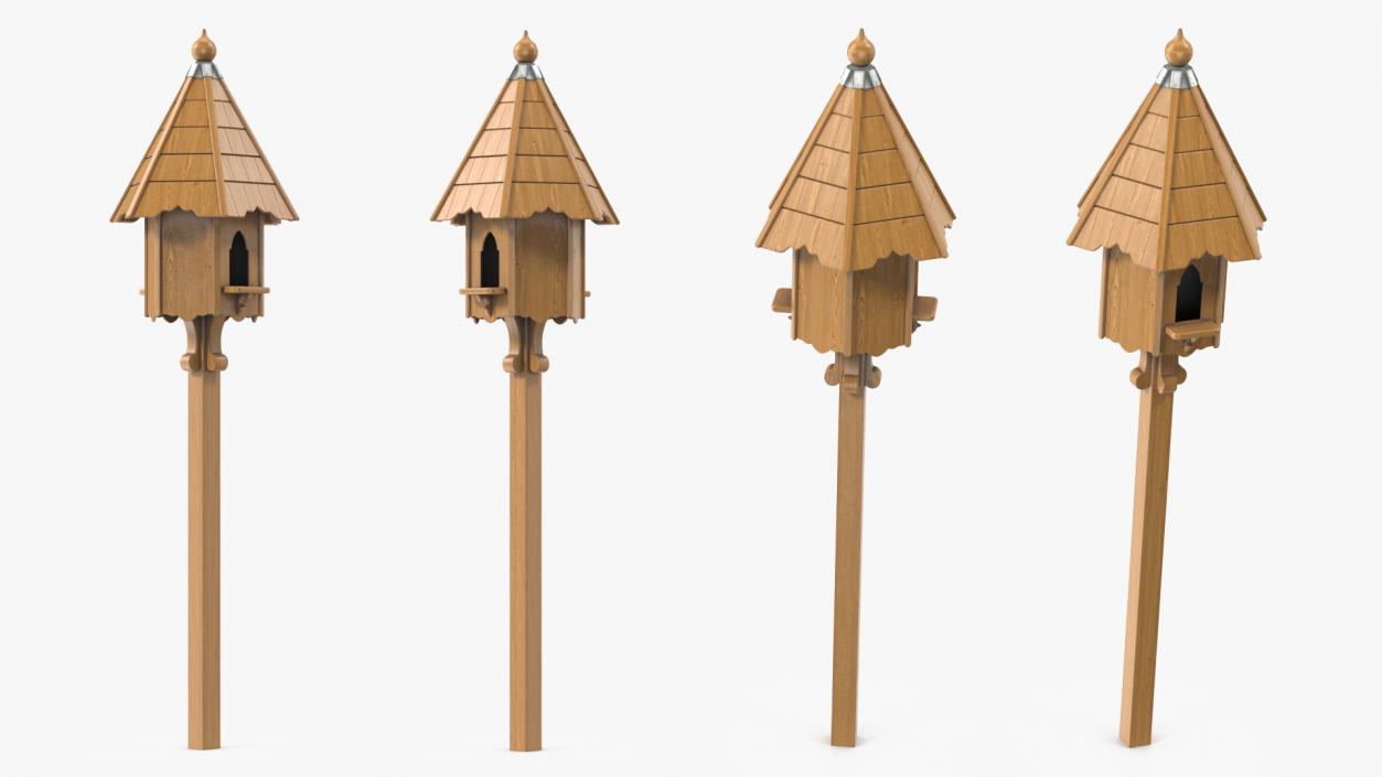 Windsor Two Nest Dovecote Wooden 3D