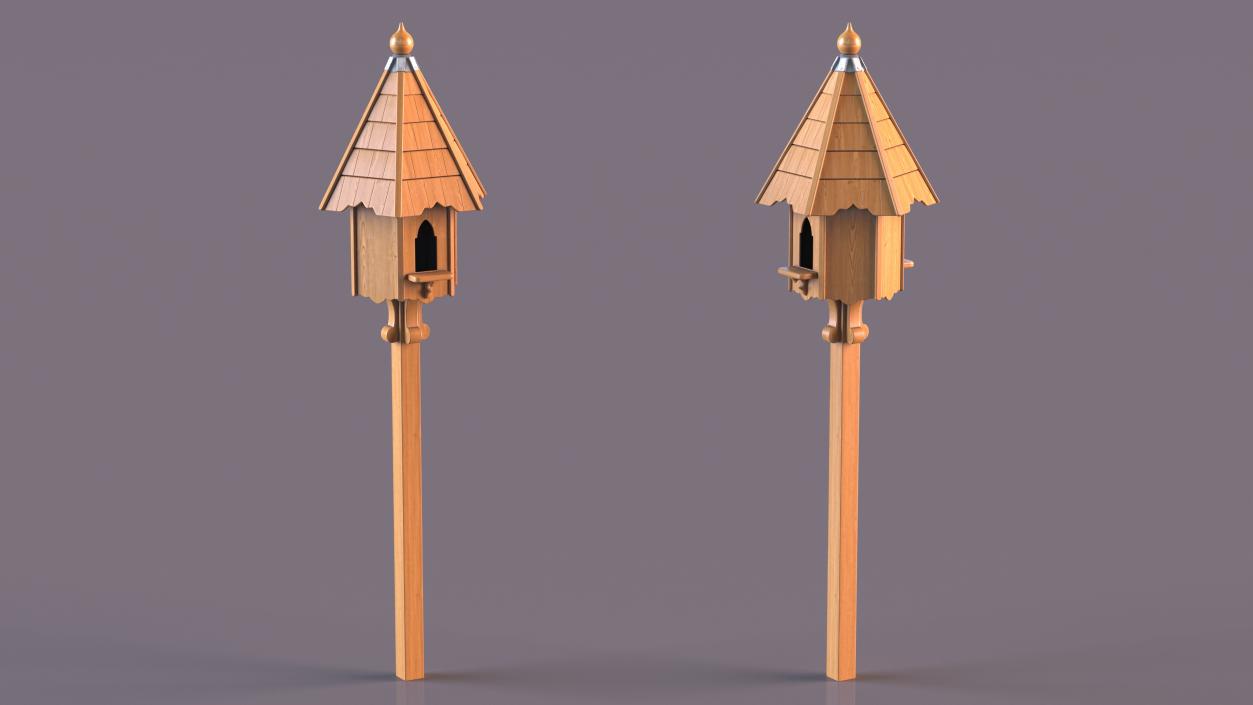 Windsor Two Nest Dovecote Wooden 3D