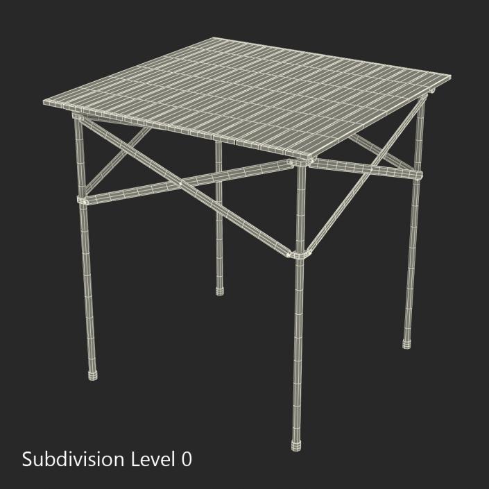 Aluminum Picnic Table Folding 3D model