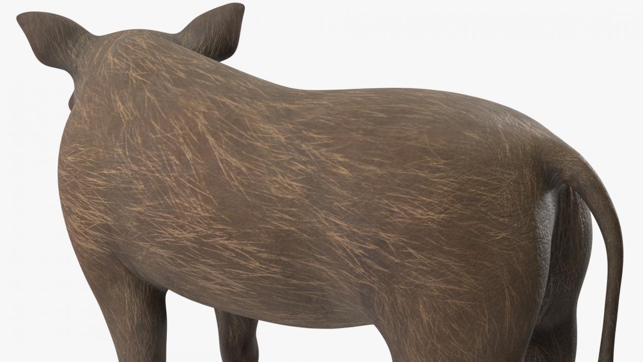 3D African Boar Standing Pose 2 model