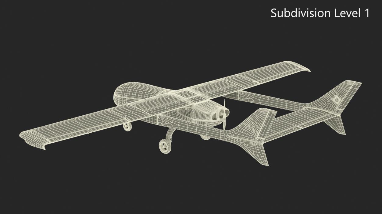 3D Mugin 5 UAV Rigged model