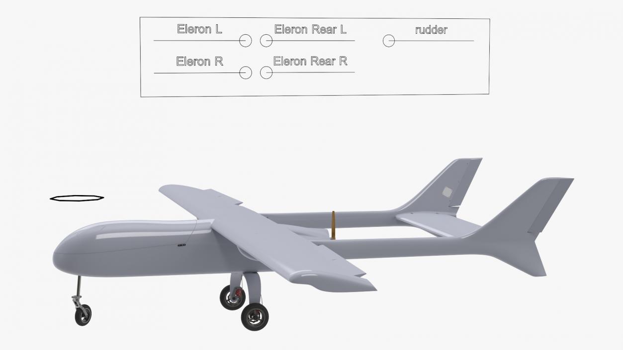 3D Mugin 5 UAV Rigged model