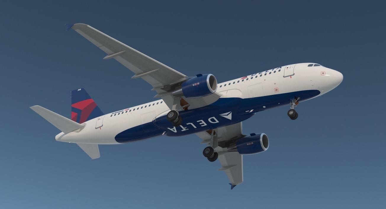 Airbus A320 Delta Air Lines 3D