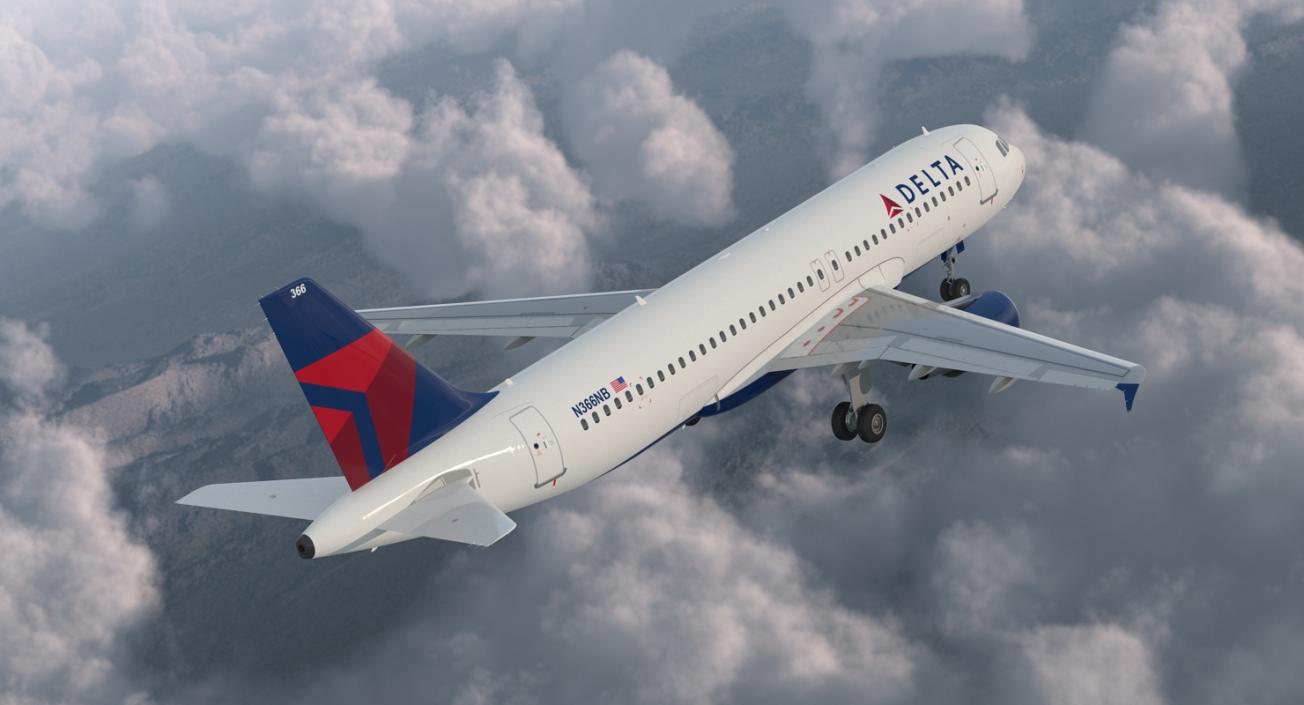 Airbus A320 Delta Air Lines 3D