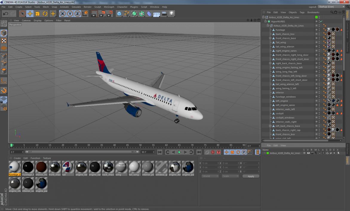 Airbus A320 Delta Air Lines 3D