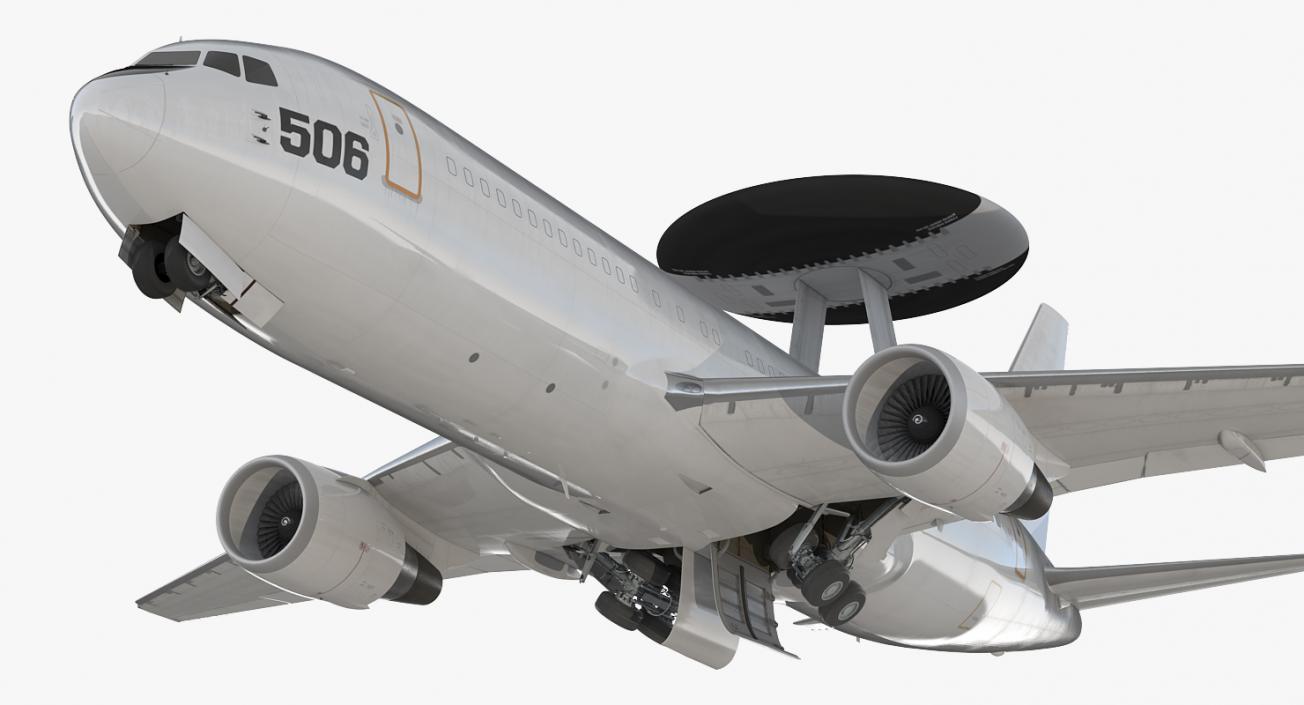 Boeing E767 AWACS Rigged 3D model