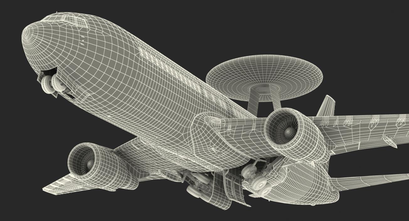 Boeing E767 AWACS Rigged 3D model