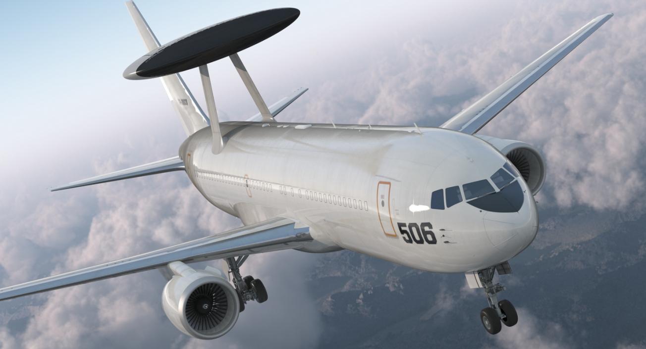 Boeing E767 AWACS Rigged 3D model