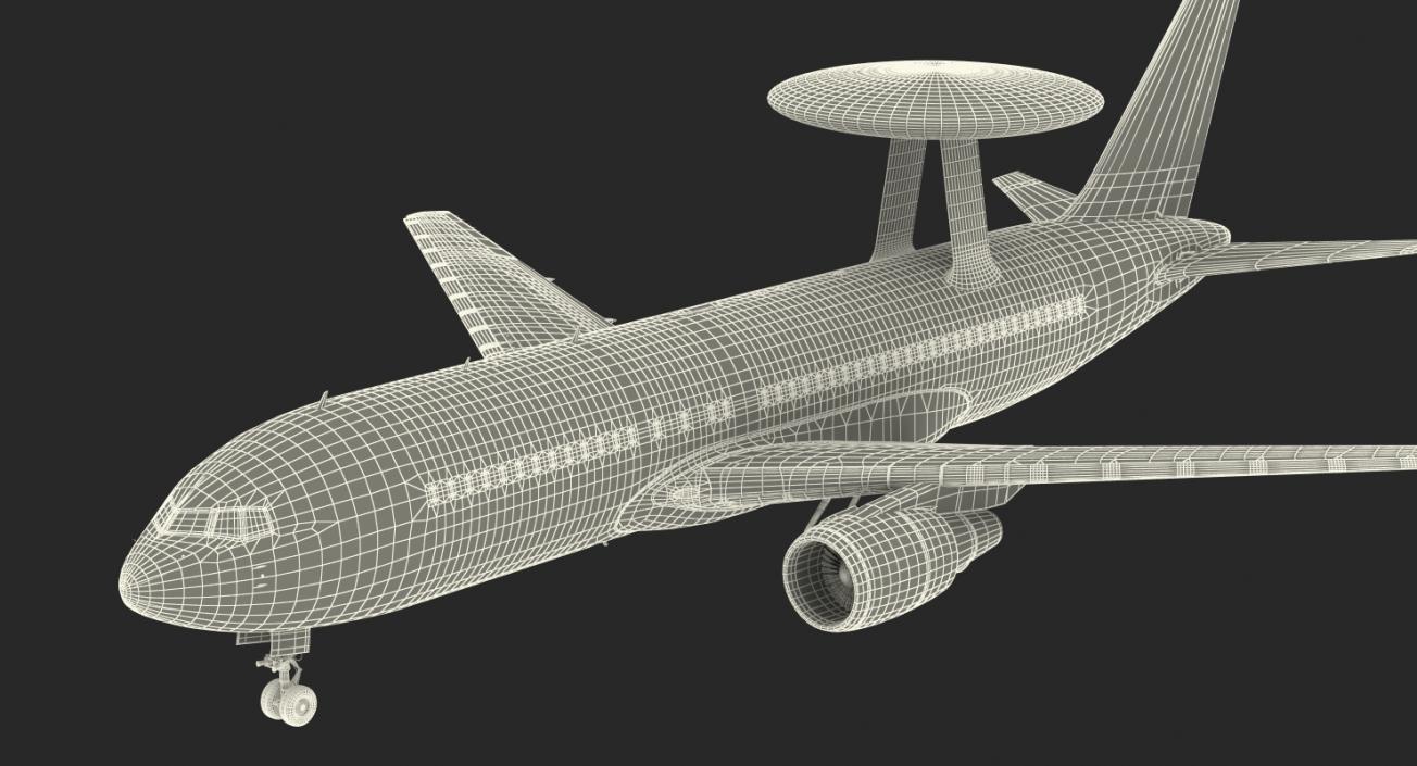 Boeing E767 AWACS Rigged 3D model