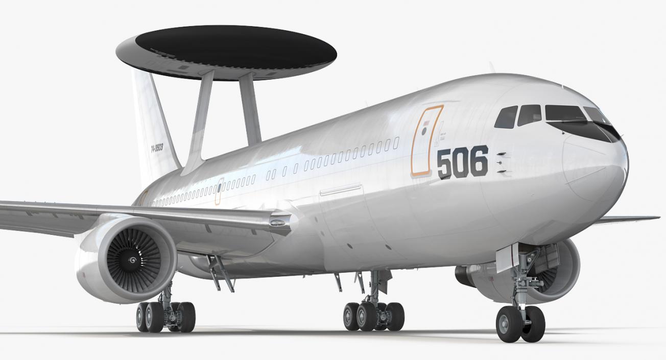 Boeing E767 AWACS Rigged 3D model