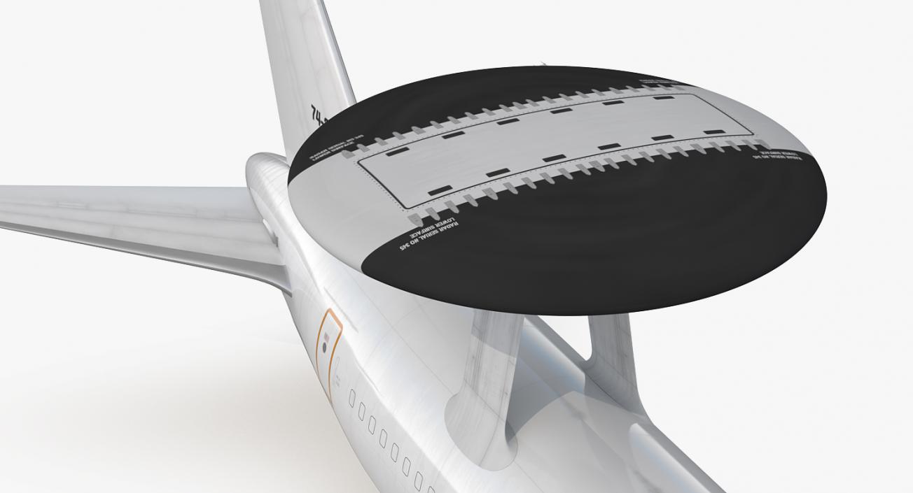 Boeing E767 AWACS Rigged 3D model