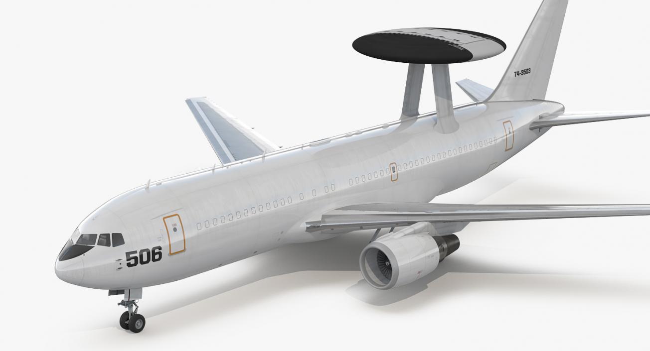 Boeing E767 AWACS Rigged 3D model