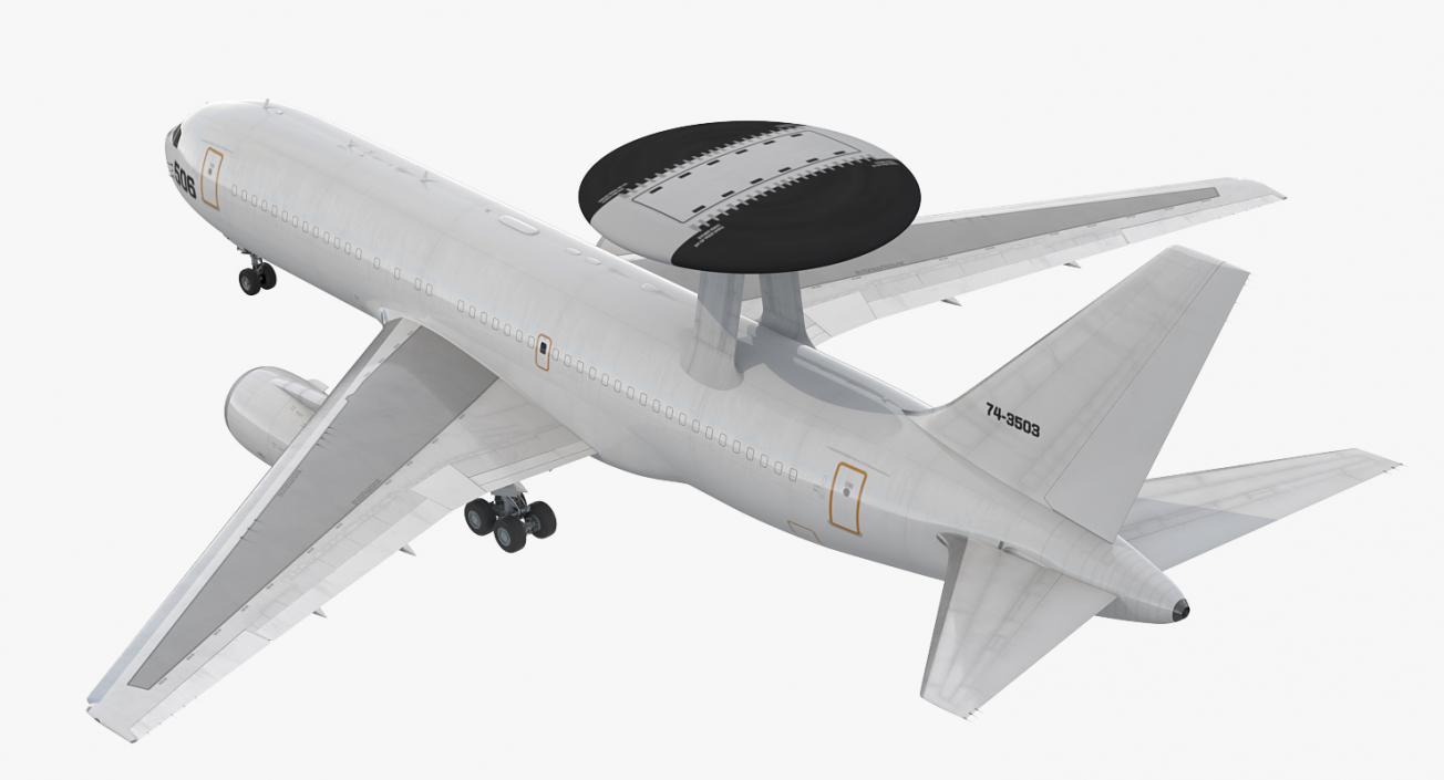 Boeing E767 AWACS Rigged 3D model