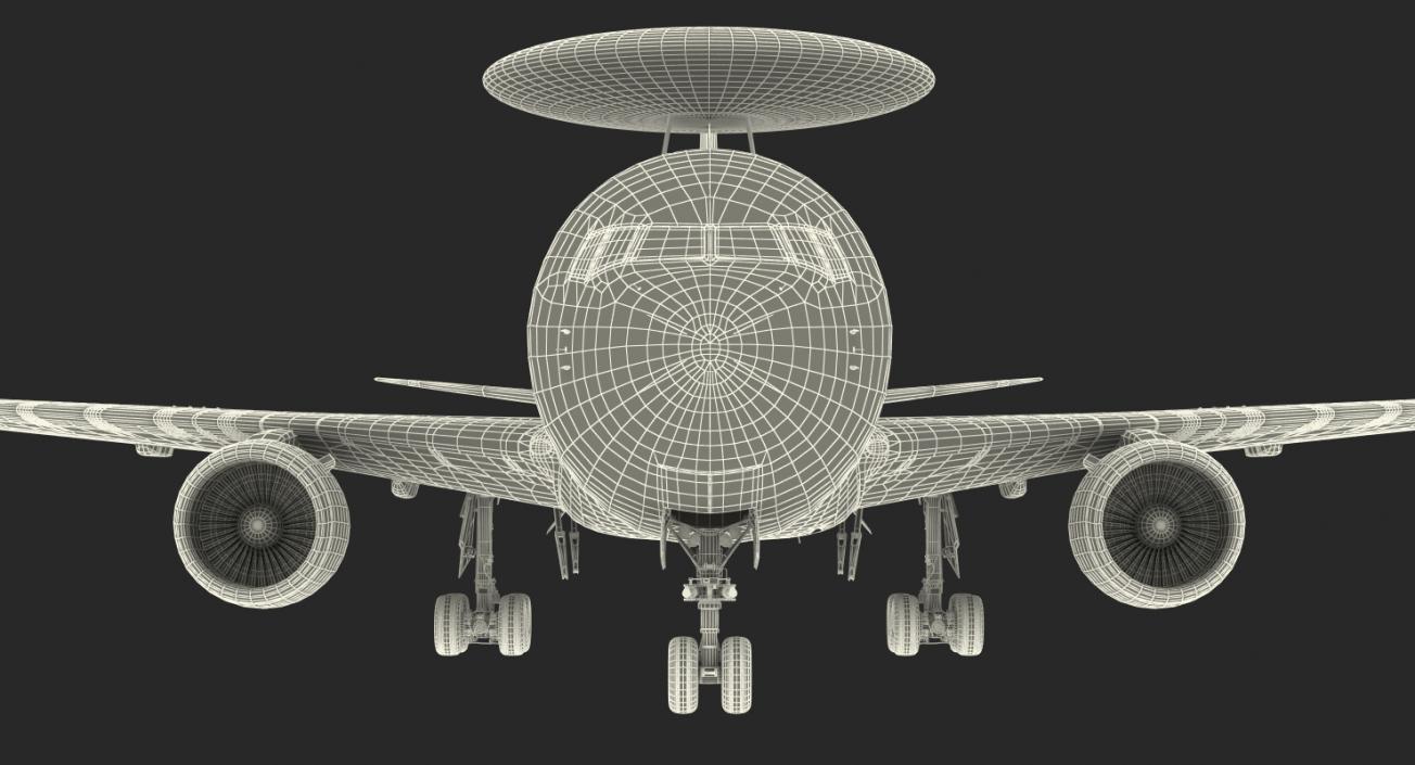 Boeing E767 AWACS Rigged 3D model