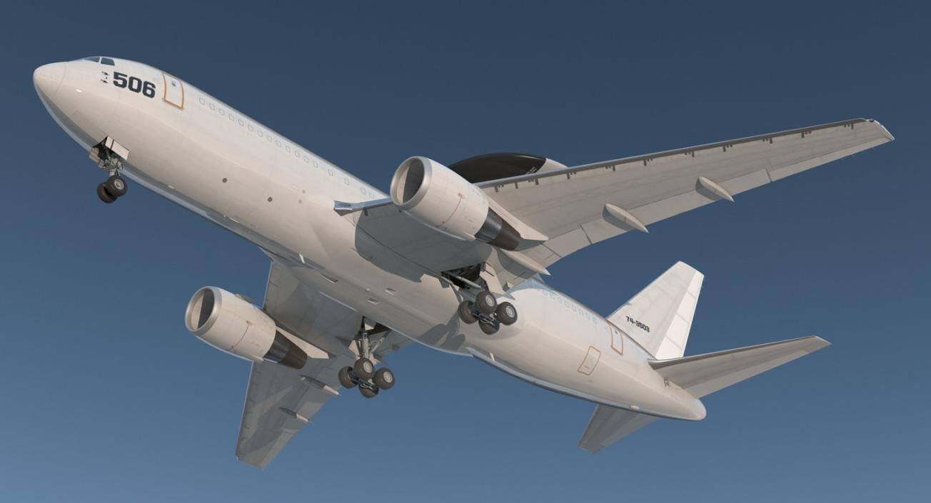 Boeing E767 AWACS Rigged 3D model