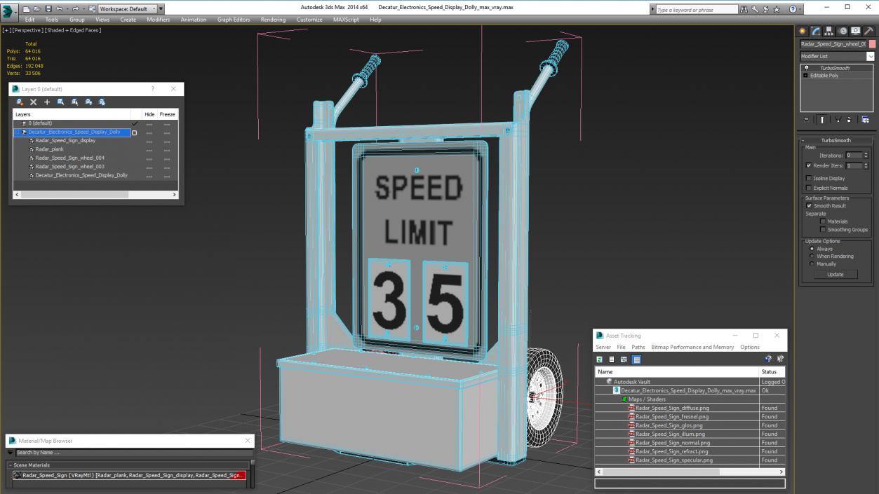 Decatur Electronics Speed Display Dolly 3D model