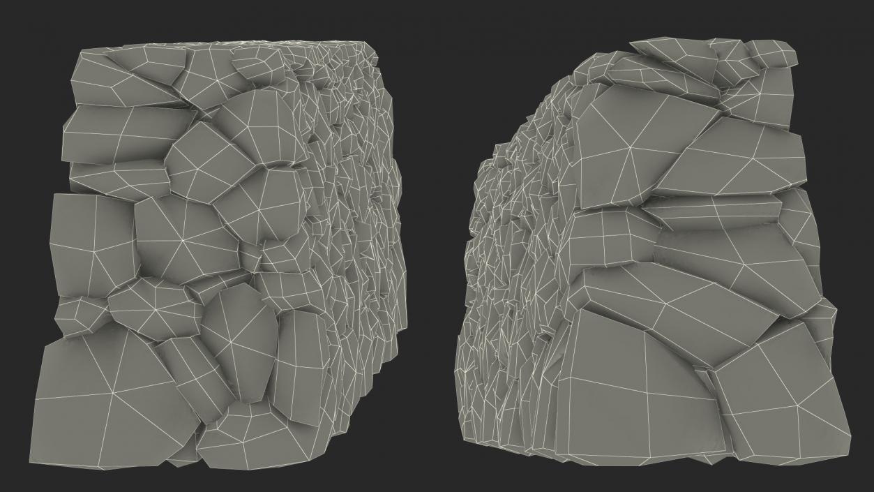 Stone Block Fence 3D