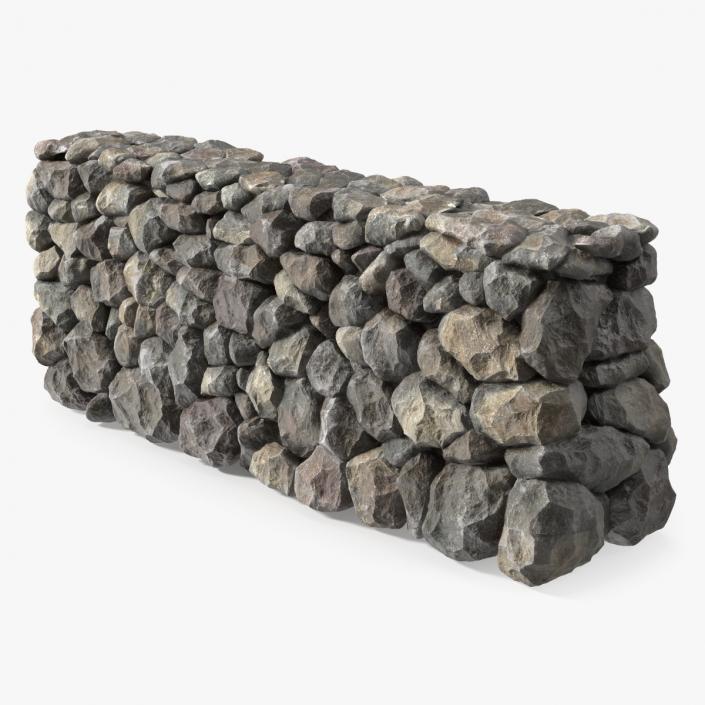 Stone Block Fence 3D