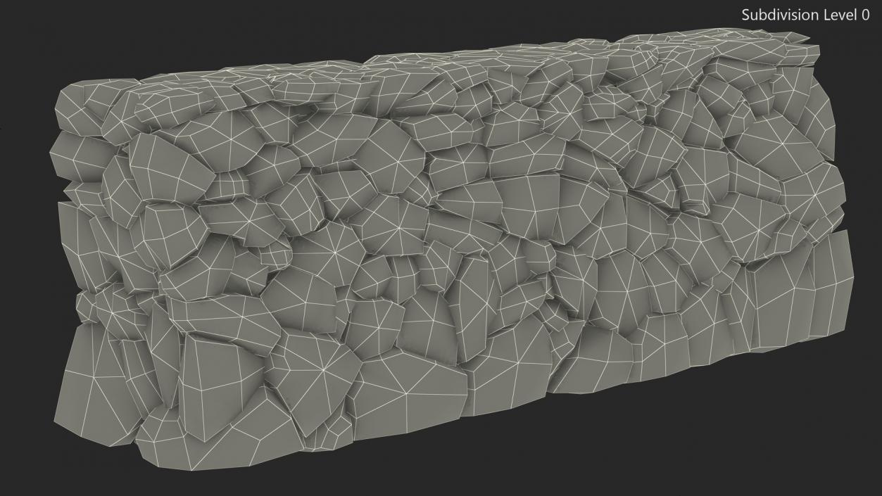 Stone Block Fence 3D