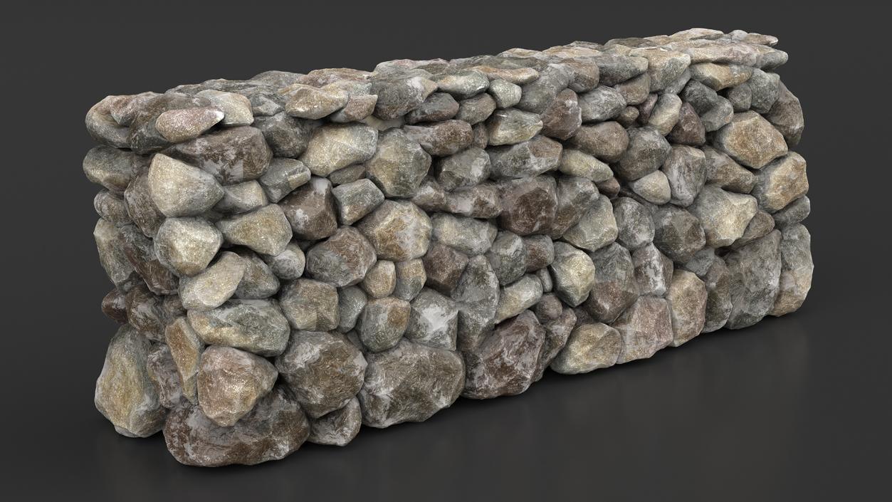 Stone Block Fence 3D