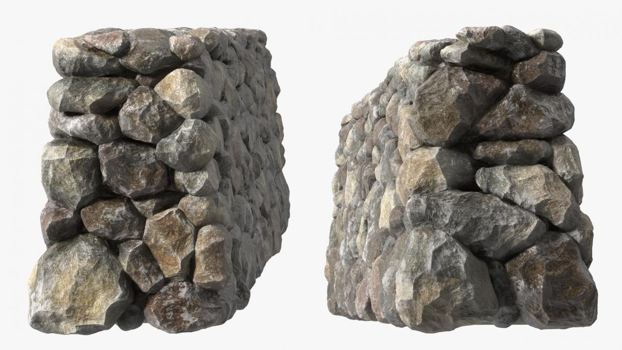 Stone Block Fence 3D