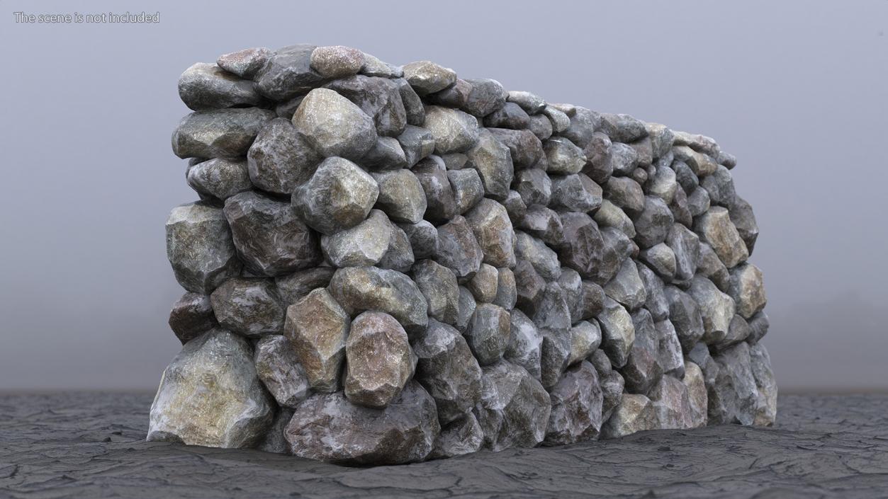 Stone Block Fence 3D