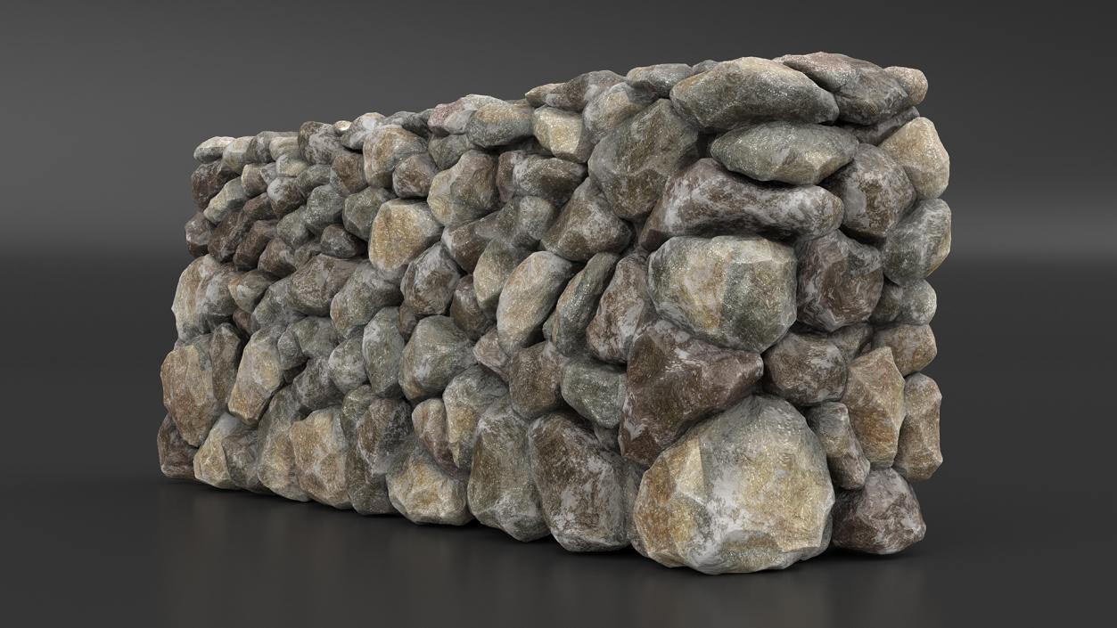 Stone Block Fence 3D