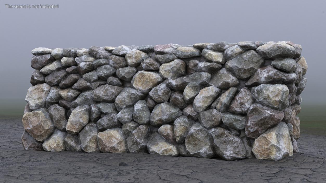 Stone Block Fence 3D