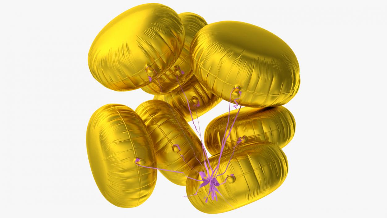 3D Helium Party Balloons Gold