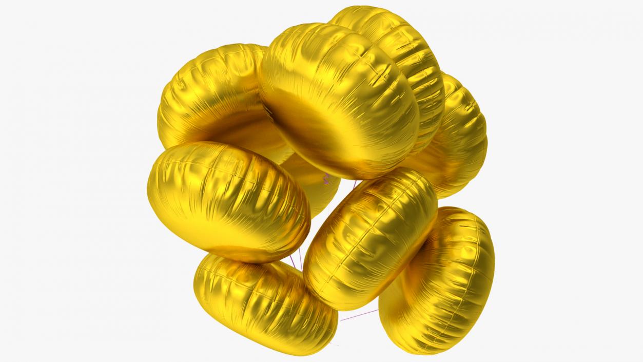 3D Helium Party Balloons Gold