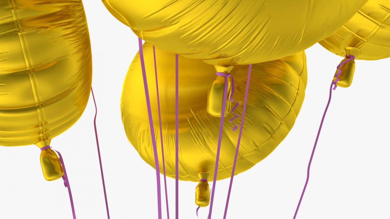 3D Helium Party Balloons Gold