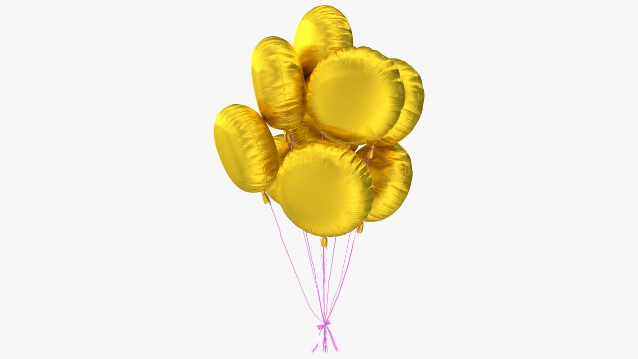 3D Helium Party Balloons Gold