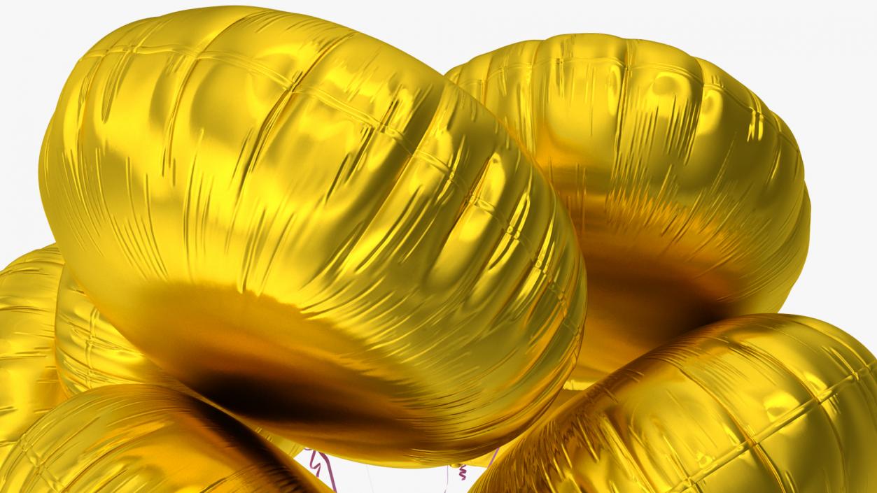 3D Helium Party Balloons Gold