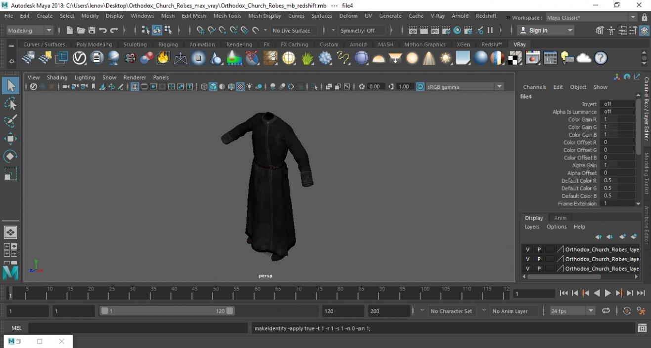 3D Orthodox Church Robes